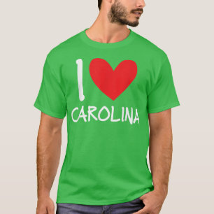I Love Carolina Name Personalized Girl Woman Bff H T-shirt
