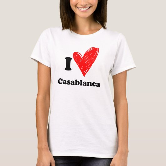 I love Casablanca T-shirt (Voorkant)