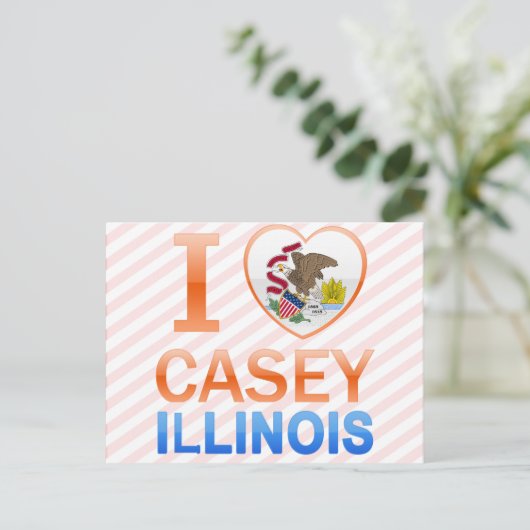 I Love Casey, IL Briefkaart (Staand voorkant)