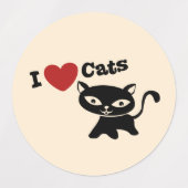I Love Cat Labels (Design 1)