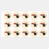 I Love Cat Labels (Vel)