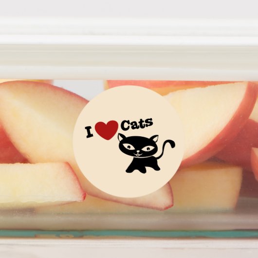 I Love Cat Labels (Aangebracht)