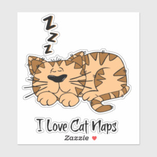 I Love Cat Naps Sticker