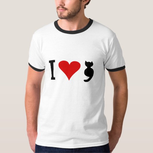 I Love Cat T-shirt (Voorkant)
