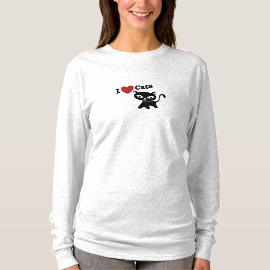 I Love Cat T-shirt (Voorkant)