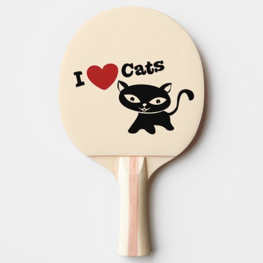 I Love Cat Tafeltennisbatje (Voorkant)