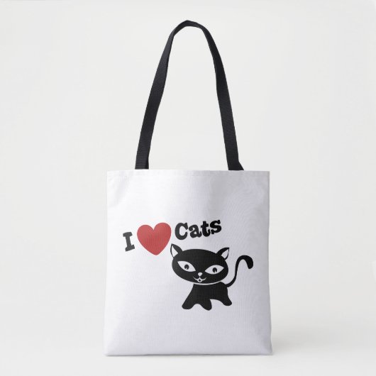 I Love Cat Tote Bag (Voorkant)