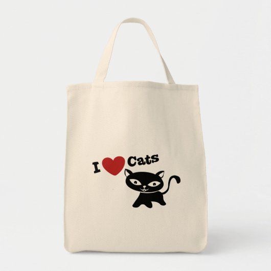 I Love Cat Tote Bag (Voorkant)