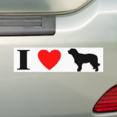 I Love Catalan Sheepdogs Bumpersticker (Op auto)