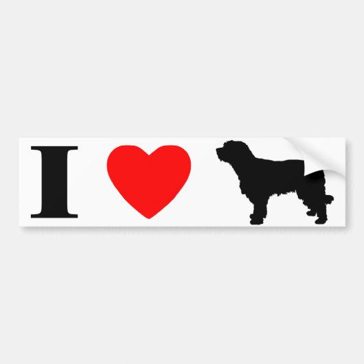 I Love Catalan Sheepdogs Bumpersticker (Voorkant)
