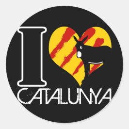 I Love Catalunya Ronde Sticker