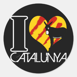 I Love Catalunya Ronde Sticker