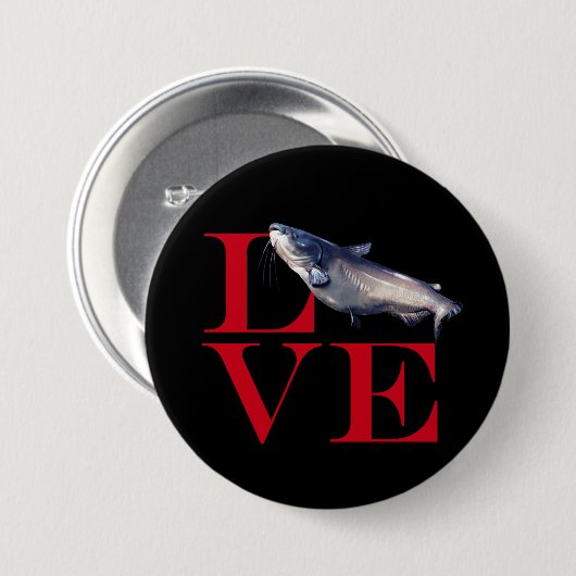 I Love Catfish Ronde Button 7,6 Cm (Voorkant /achterkant)