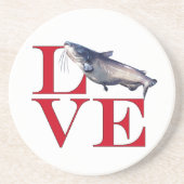 I Love Catfish Zandsteen Onderzetter (Voorkant)