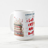 I Love Cats and Books Koffiemok (Voorkant links)