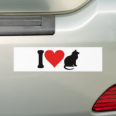 I Love Cats * Bumpersticker (Op auto)