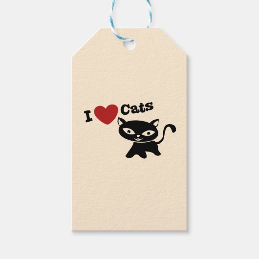 I love cats cadeaulabel (Voorkant)