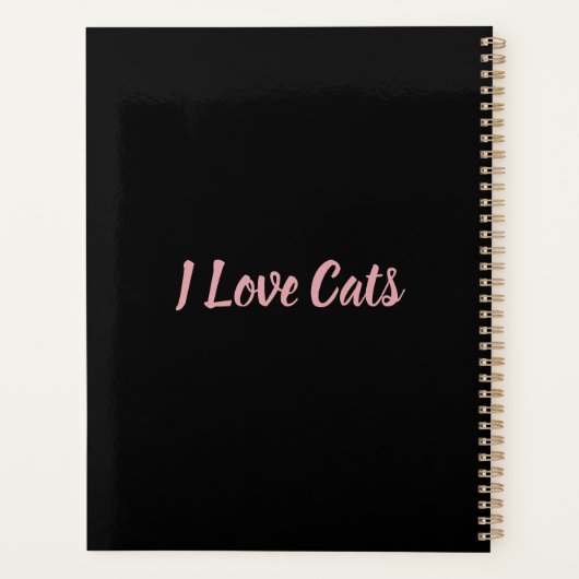 I Love Cats Calendar Planner (Achterkant)
