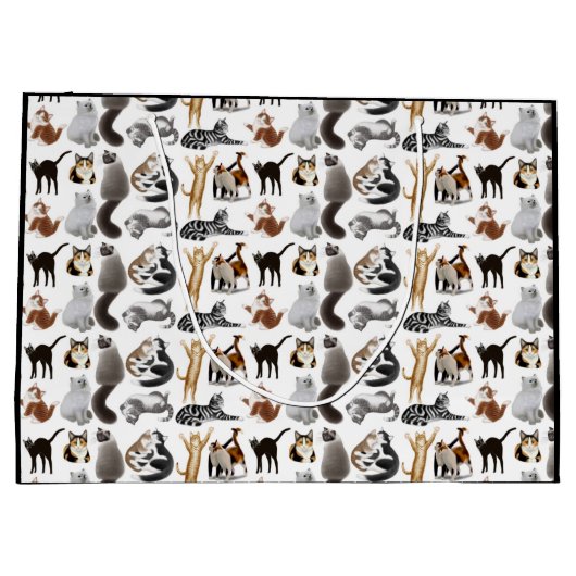 I Love Cats Cft Gift Bag Large Cadeautasje (Achterkant)