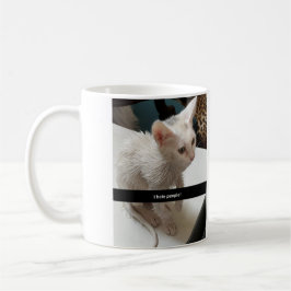 I Love Cats Coffee Mug. I Hate People Cat Mug. Koffiemok