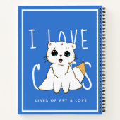 I Love Cats - Cute Name Sjabloon Notitieboek (Achterkant)