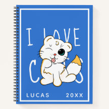 I Love Cats - Cute Name Sjabloon Notitieboek
