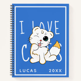 I Love Cats - Cute Name Sjabloon Notitieboek