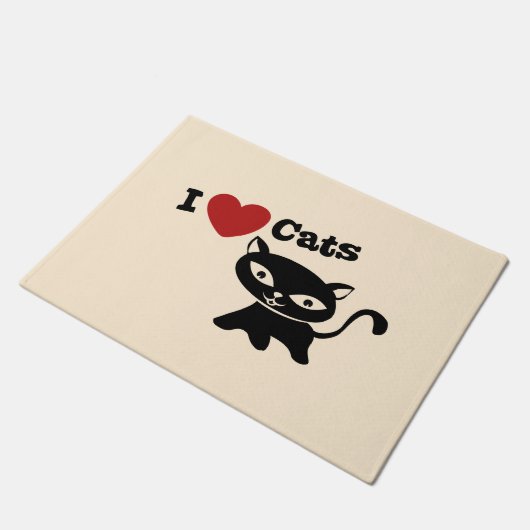 I love cats deurmat (Schuin)
