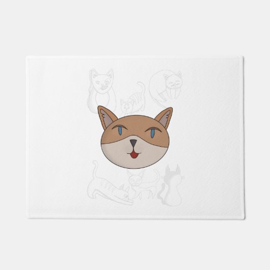 I love cats duvet cover deurmat (Voorkant)