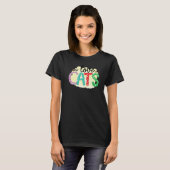 I Love Cats Graphic Patchwork Cat T-shirt (Voorkant volledig)