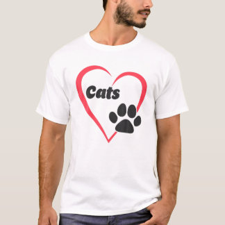 I Love Cats, I Heart Cats, Cat Lover Women T-shirt