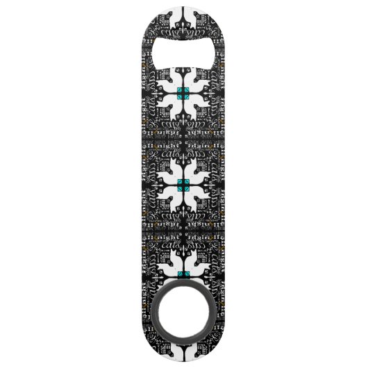 I Love Cats Kaleidoscope Speed Flessenopener (Voorkant)
