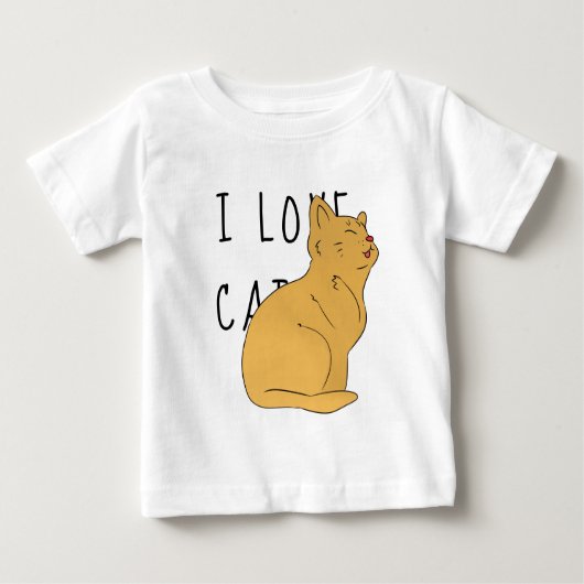 I Love Cats - Lovely Drawing - Baby Top (Voorkant)
