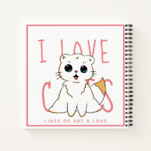 I Love Cats - Schattige Tekening Notitieboek