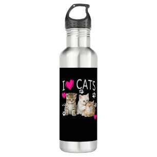 I Love Cats Shirt _ Kattenliefhebber - Ik hou van  Waterfles