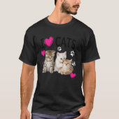 I Love Cats Shirt Kattenliefhebber T-shirt I love (Voorkant)
