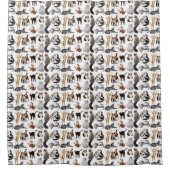 I Love Cats Shower Curtain Douchegordijn (Voorkant)