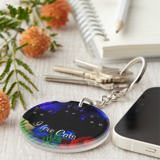 "I Love Cats" Sleutelhanger (Voorkant Rechts)