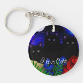 "I Love Cats" Sleutelhanger (Voorkant)