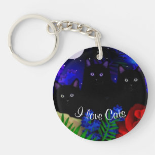"I Love Cats" Sleutelhanger