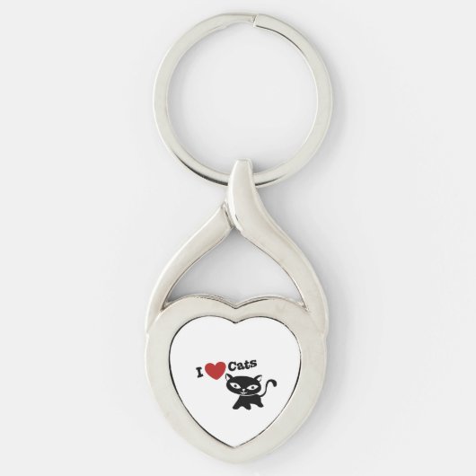 I love cats sleutelhanger (Voorkant)
