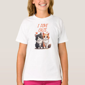 I LOVE CATS T-SHIRT