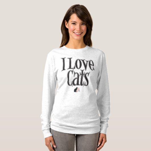 I Love Cats T-Shirt (Voorkant volledig)
