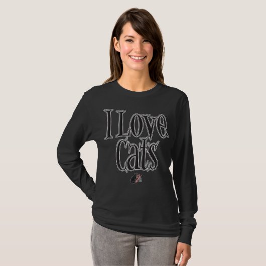 I Love Cats T-Shirt (Voorkant volledig)