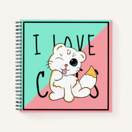 I Love Cats - Tekenen - 2 kleuren Notitieboek