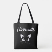 "I love Cats" Tote Bag (Achterkant)