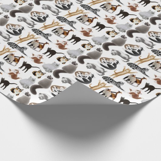 I Love Cats Wrapping Paper Cadeaupapier (Hoek)