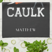 I Love Caulking Construction Workers Personated Theedoek (Gevouwen)