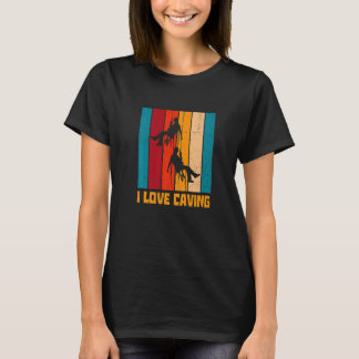 I Love Cave Expling Potholing Spelunki T-shirt