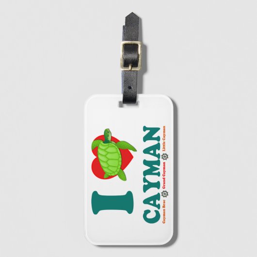 I Love Cayman Bagagelabel (Voorkant (verticaal))